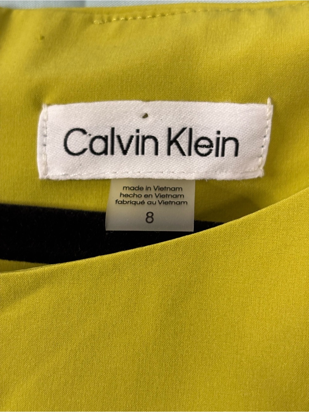 Calvin Klein Chartreuse Yellow Flutter Sleeve Belted Jumpsuit Size 8 NWT - Picture 3 of 16